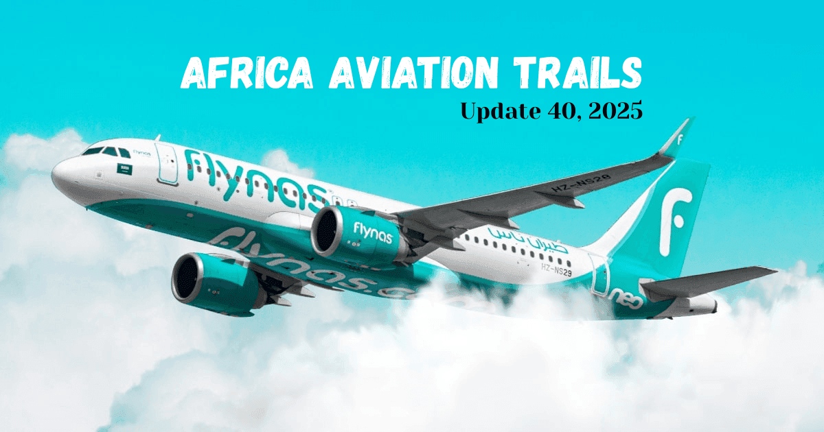 Africa Weekly Aviation Trails: Week 40, 2025.